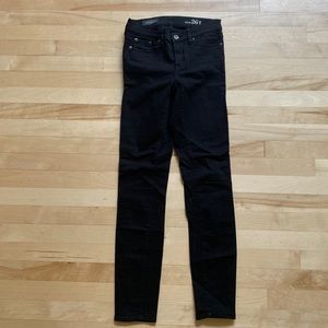 Jcrew 26T toothpick black denim